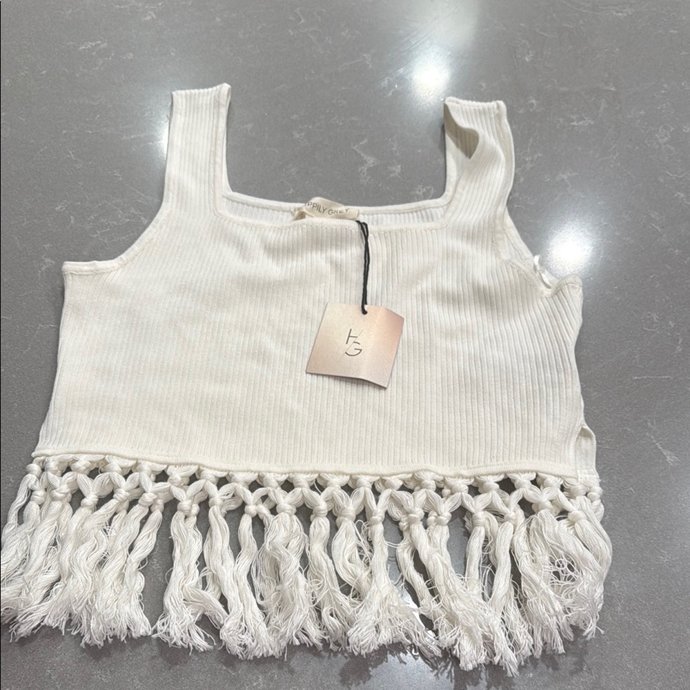 Happily Grey Ribbed Knit Top